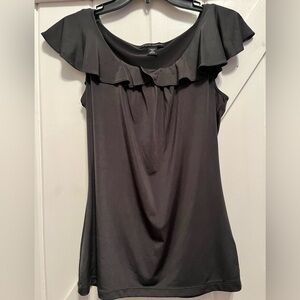 Banana Republic Women’s Flutter Sleeve Top - XSP - Charcoal